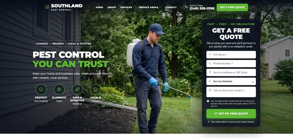 Southland professional business website design