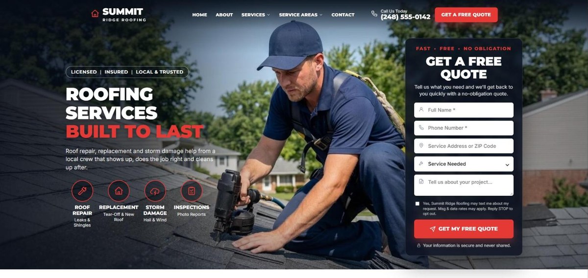 Summit professional business website design