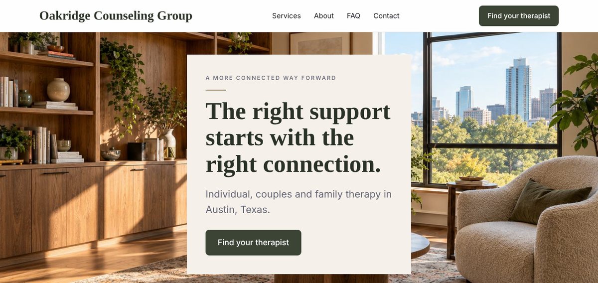 Oakridge professional business website design