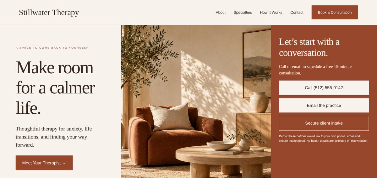 Stillwater professional business website design