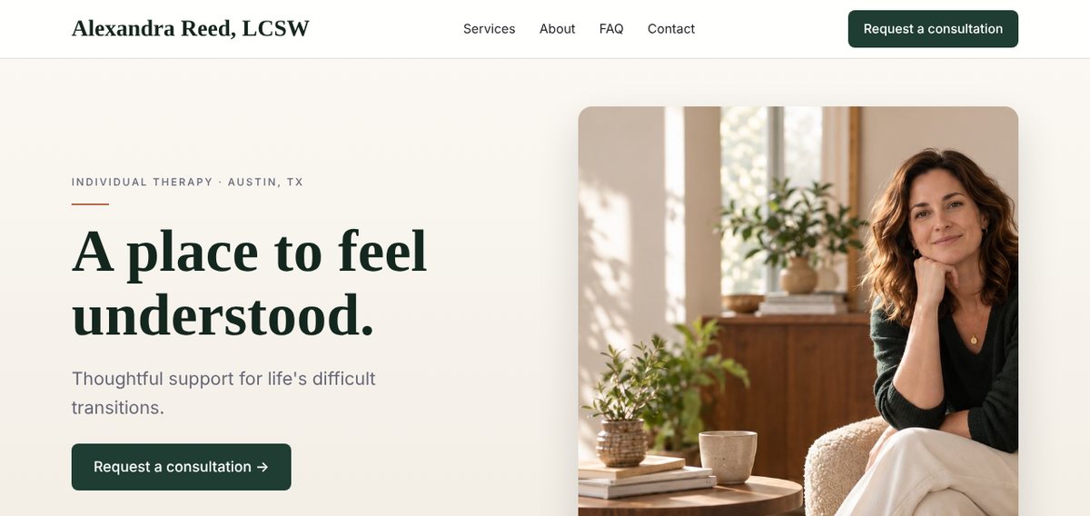 Willow professional business website design